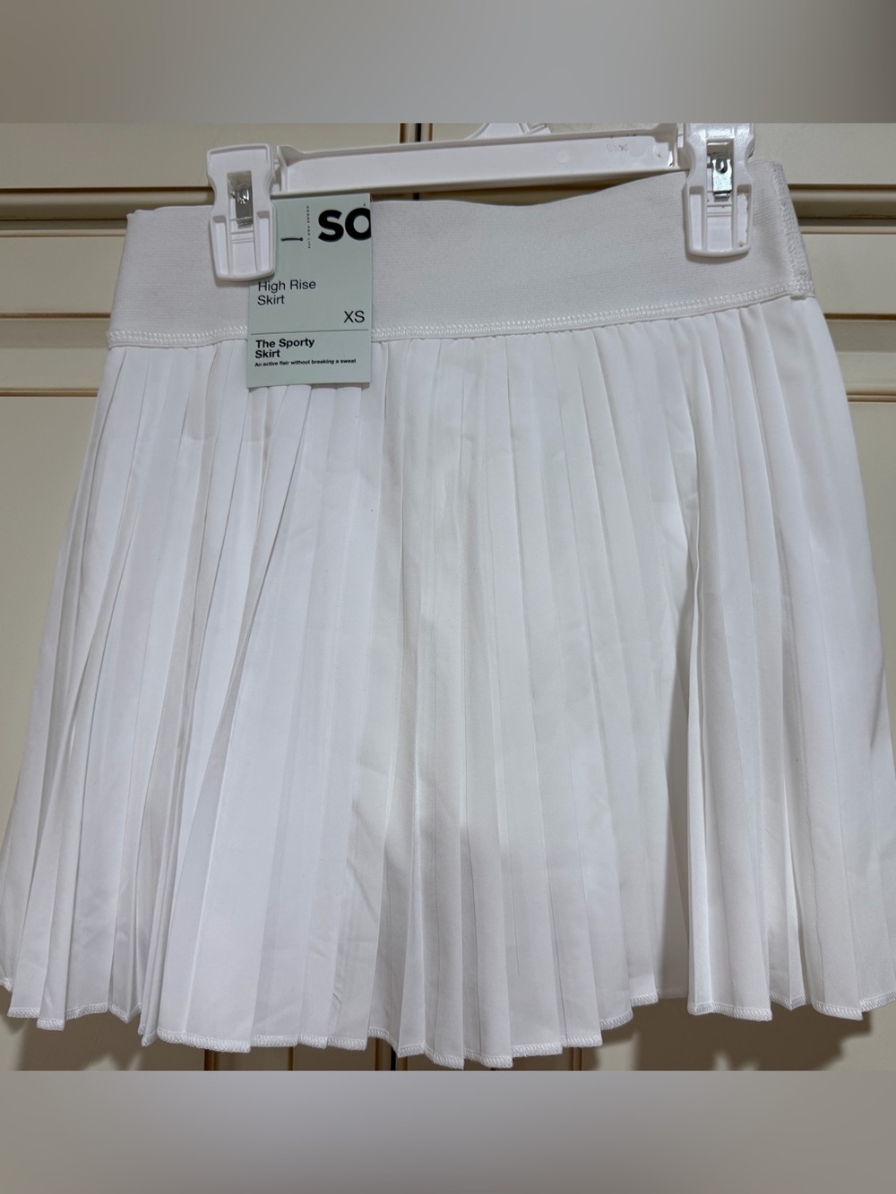 SO White Pleated Athletic Skort XS NWT High Rise Sporty - Picture 2 of 8